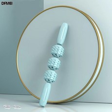 DFMEI 按摩棒狼牙棒滾軸健身筋膜棒腿部肌肉放鬆滾輪小腿瑜伽拉伸, 1個, 典雅藍【三球】全藍(小號款)
