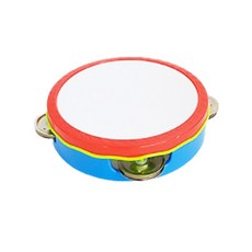 드럼탬버린 유아용드럼 영유아악기, 14 x 4 cm, 할릴릿, 블루, 혼합 색상