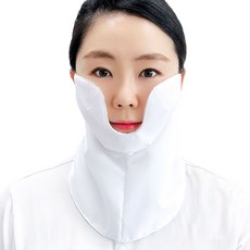 밥앤스미스 자외선차단 볼마스크 롱넥 골프 얼굴가리개 기미 마스크 국산, 화이트, 1개