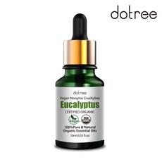 도트리 비건 유기농 유칼립투스 퓨어 내추럴 아로마 에센셜 오일 100% 번들, 3개, 10ml