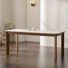 안목 온유 포세린 통 세라믹 원목 6인용 식탁 테이블 1800size, 6인