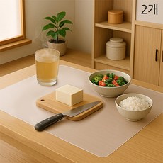 오토림 논슬립 실리콘 다용도 매트 대형, 2개, 40*60, 투명색