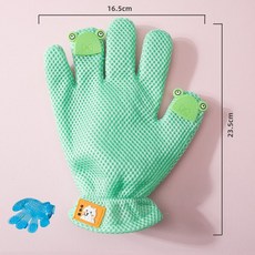 寵物擼貓手套貓咪去浮毛脫毛佈偶貓長毛貓去毛神器擼貓按摩手套MQGQ, 綠色小青蛙（左手）, 1個