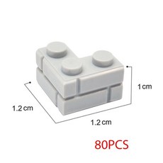 블록 벽돌 도트 벌크 문 창문 교육용, 1개, 9. 80PCS Light grey