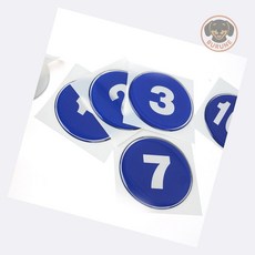 부루네 에폭시 번호판 원형 넘버링 스티커 62mm 영화관의자 좌석번호표, 3