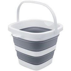 고드레와일드 소형 접이식 버킷 1 4GAL/5L BPA 프리 세차 캠핑 해변용 물통 야외 RV 여행용 휴대용 경량 보관함 그레이, G y 5l