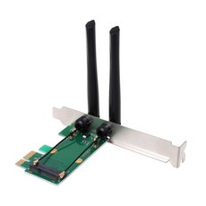 무선 카드 와이파이 미니 PCI-E 익스프레스-PCI-E 어댑터 안테나 2 개 외장 PC, 단일옵션