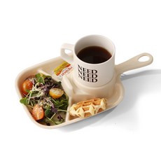 꿈꾸는 키친 국산 혼술 손잡이 나눔접시 사각, 1개