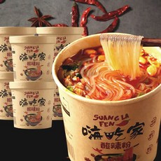 (배터짐) 중국라면 컵라면 하이츠쟈 쏸라펀 쏸라멘 (한박스/여섯개) (일요일&당일발송), 135g, 6개