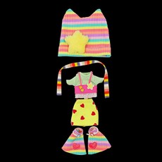 인형헤도레 의상세트 머메이드 치파오 빨간망토 드레스, 19cm 인형, 9. 도파민