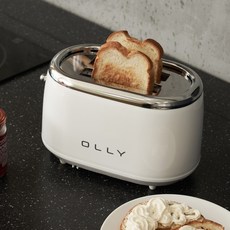 올리 2구 팝업 토스트기 토스터기 만들기 OLT03 토스트기계 OLLY 자취필수템, 화이트