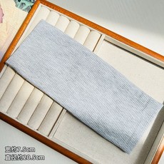 針織寬邊運動髮帶，吸汗速乾跑步頭帶，男女通用瑜珈束髮頭巾，時尚百搭洗臉髮飾, 淺灰色, 1個