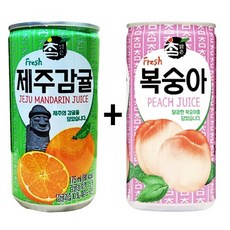 참맑은 제주감귤 175ml(15캔) + 참맑은 복숭아 175ml(15캔), 30개, 175ml