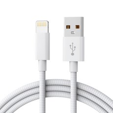 아이폰 8핀 고속충전 케이블 USB-라이트닝, 1개, 화이트, 2m 1개, 화이트, 2m