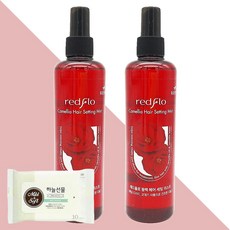 꽃을든남자 레드플로 동백 헤어 세팅 미스트 300ml 2개(+하늘선물 물티슈 10매), 2개