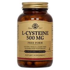 SOLGAR 左旋半胱胺酸素食膠囊 500mg, 90顆, 1罐