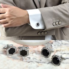 袖扣 華麗感黑白水鑽 NCD62