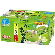 伊藤園 抹茶綠茶粉 無糖 100杯份 隨身包, 綠茶粉/100入/盒裝, 1個