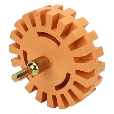 Chiffonade 데칼 제거용 10.2cm4인치 고무 지우개 휠 - 25mm 공압 드릴 제거 접착제 핀스트라이프 스티커 클리너 디스크 자동차 RV 오토바이용 193740, Chiffonade 데칼 용 10.2cm4인치 고무 지