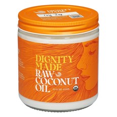 디그니티 생 유기농 버진 코코넛 오일 - 원심분리 방식 Raw Organic Coconut Oil for Skin Hair & Cooking - Unrefined Centrif, 15 Fl Oz (1팩), 1개, 443ml