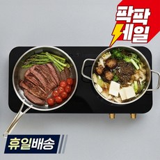 [2026년 출시 신제품] 신일 인덕션 전기레인지 이동용 휴대용 식탁사용 슬림디자인, 일반형, SHL-DB228BK (2구 블랙)