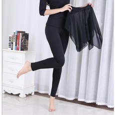 레이어드 에어로빅 치마 힙커버 시스루 스커트 라인댄스복