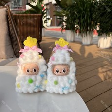 팝마트 라부부 내마음속의 비밀번호 시리즈 미니 버전 인형옷 세트 크리스마스 스페셜, 4 세대의 유니버설, 화이트 크리스마스 트리 세트(인형 제외)