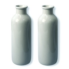 로맨틱노벰버 파스텔 플레인 꽃병 - 세라믹 화병, 그레이 2P