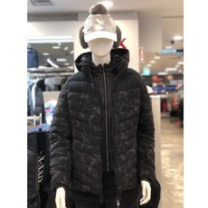 제이디엑스 JDX 여성 크랙 시리즈 후드 디터처블 경량다운 점퍼 X1SWWDW58 BK