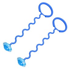 위시월드 LED 발목줄넘기 KC인증 꼬불이형, 블루, 2개