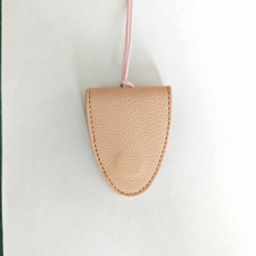 PU 皮革掛繩眼鏡夾 戶外便攜眼鏡收納包, 眼鏡夾藕粉色