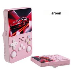 R36S 휴대용 레트로 시스템 3.5 리눅스 게임기 128G 인치 64GB, 볼드 핑크 수입128G메모리