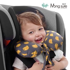 몽슈레 넥서포터 유아 목베개 목쿠션 항균 바이오비드폼, 해피캠핑_그레이