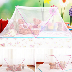 아기침대캐노피 아기침대방충기 아기침대텐트, 유아 폴딩모기장-(색상랜덤), (색상랜덤)
