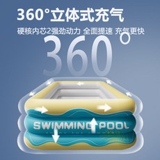 哆哆購 加厚充氣游泳池 家用充氣泳池 家庭戲水池 摺疊嬰兒成人, 1個