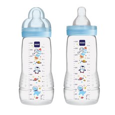 MAM 모유 수유 젖병 MAM 젖병 325.3ml(11온스) 2개입, Blue Teal