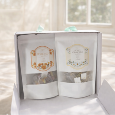 온유원 프리미엄 수제 꽃차 선물세트 2종(15개입)세트, 1개, 허니마일(15개입)+마리골드(15개입)