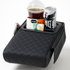 블루홀스 차량용 팔걸이 콘솔쿠션, 1개, 제트 블랙