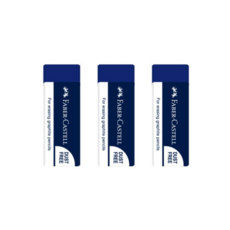 파버카스텔 더스트프리 지우개 대, 블루, 3개