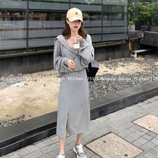 여성투피스 여성세트 후드자켓 + 나시원피스 여성자켓 여성원피스 ZBW26020440 39