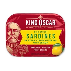 King Oscar 野生捕撈 鯷魚 (沙丁魚) 橄欖油 特級初榨 106g, 1個