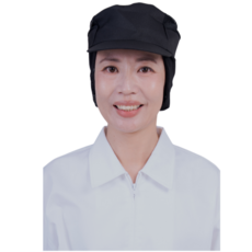 Laiya 黑色工作帽 網帽 廚師帽 食品帽, 1個, 黑