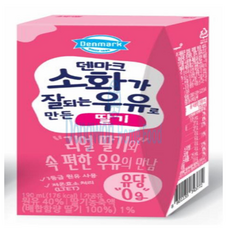 소화가 잘되는 우유로 만든 딸기, 190ml, 10개