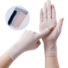 스윗콩 여성용 얇은 러닝 운전 스포츠 장갑 양손착용 세트, 라이트 핑크, 1세트