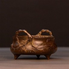 仿古沖天雙耳香爐擺件 收藏級大明宣德款工藝品, 1個, 仿古工藝品收藏大明宣德十六字款沖天雙耳香
