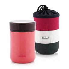 퀸센스 해피아워 진공 죽통, 핑크, 300ml, 1개