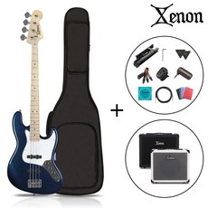 제논 JB-420 입문용 베이스기타 앰프 포함 패키지, 딥블루(M), 1개