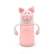 【仙德曼SADOMAIN】斑馬/巧豬 兒童學習保溫壺300ml, 1個, 巧豬