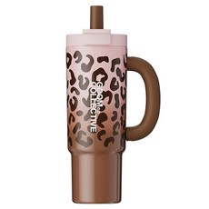 굼 포멜로 시리즈 대용량 아이스 텀블러, 1개, 1050ml, 레오파드