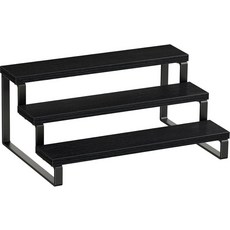 3단 원목 주방 양념통 정리대 싱크대 선반 조미료 수납장 디저트 컵케이크 진열대 프레임, Black, 3 Tier, 1, 3 Tier 1 Pack